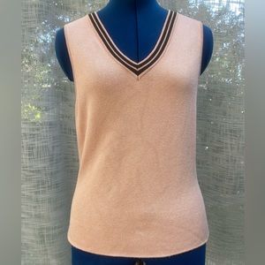 90s vintage Jones New York v-neck vest top pink and black